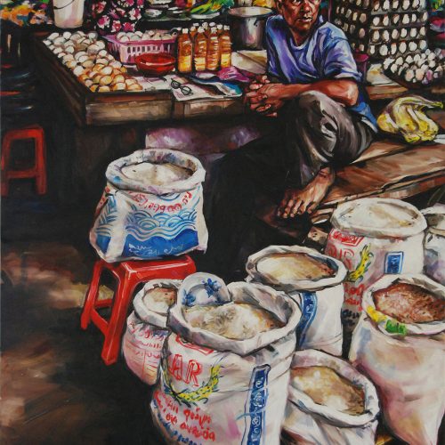 Rice Seller_910 X 1220_2016_Gavin Brown_Oil on Canvas