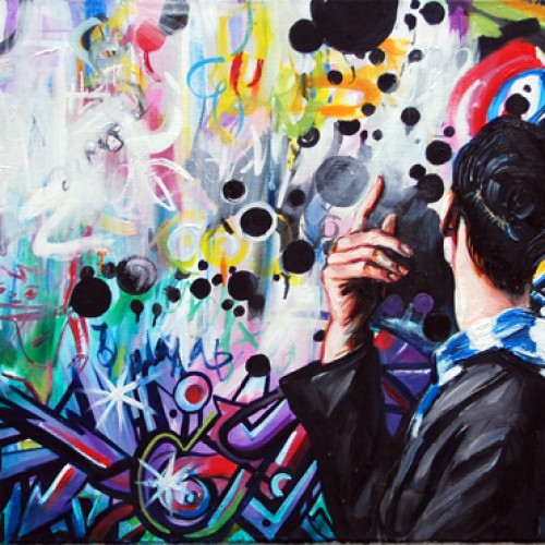 Urban Scrawl #6 Oil on Canvas. 2012. 61cm X 183cm. Gavin Brownd