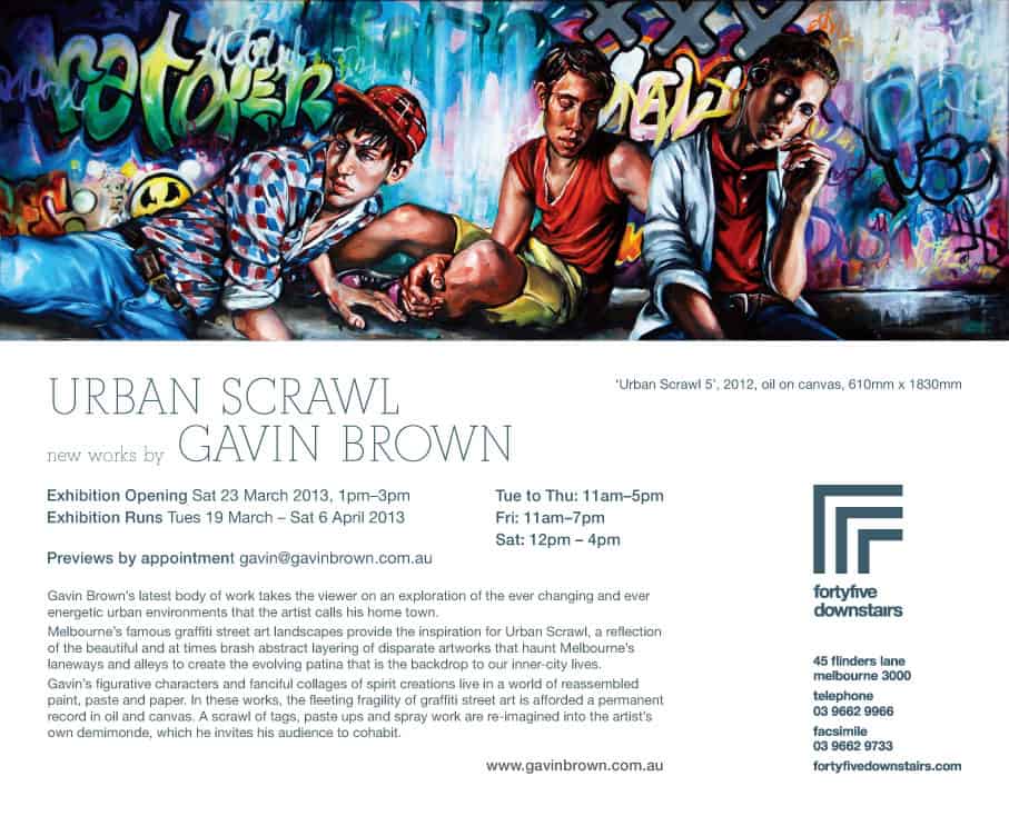 Urban Scrawl exhibition – March 2013
